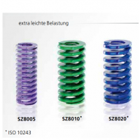 STEINEL 用于輕負載的螺旋壓縮彈簧，有綠色，藍色，紅色和黃色