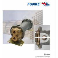 FUNKE 管殼式換熱器，主要用于冷卻液體，如潤滑油、以及通過飽和蒸汽加熱
